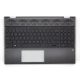 HP Pavilion X360 15-CR000, 15T-CR000 sorozathoz gyári UK angol fekete (ezüst szélekkel) háttér-világításos billentyűzet modul (L20849-031)