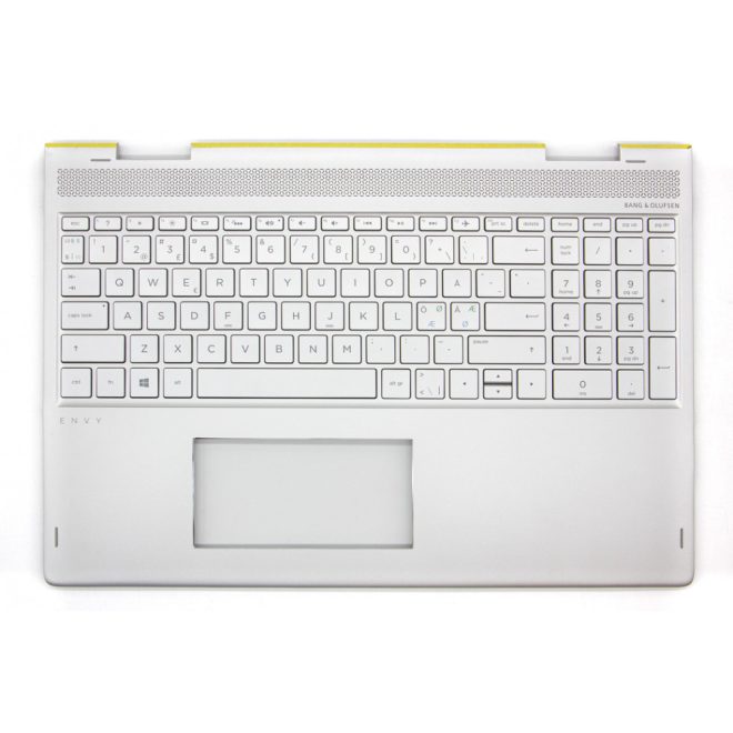 HP Envy X360 15-BP ezüst norvég Laptop billentyűzet