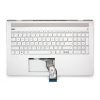 HP Pavilion 15-CC5, 15-CC6, 15-CC7, 15T-CC500 sorozathoz gyári új norvég ezüst háttér-világításos billentyűzet modul (929865-DH1)
