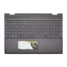   HP SPECTRE X360 15T-CH0 gyári új cseh-szlovák sötétszürke háttér-világításos billentyűzet modul (L15588-FL1)