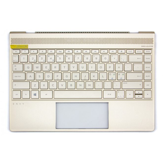 HP Envy 13-ad0, 13-ad1 gyári új ezüst-arany norvég háttér-világításos billentyűzet modul (928502-DH1)