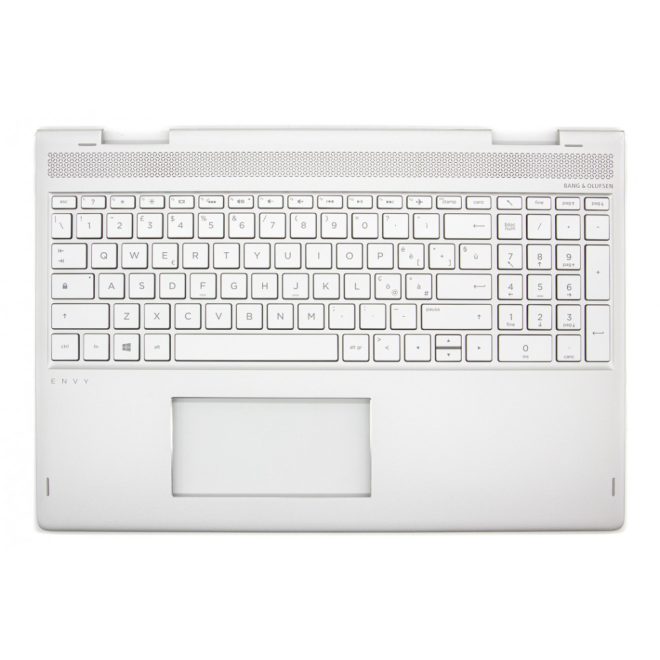 HP Envy X360 15-BP100, 15T-BP100, 15M-BP100 sorozathoz gyári új olasz ezüst háttér-világításos billentyűzet modul (UMA) (934640-061)