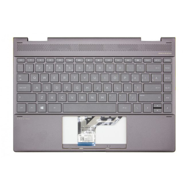 HP Spectre x360 13-AE000, 13T-AE000 gyári új lila-fekete román háttér-világításos billentyűzet modul (942040-271)