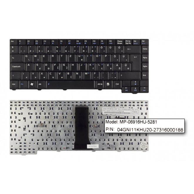 Asus F2 F2JE fekete magyar Laptop billentyűzet