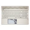 HP Pavilion 15-CS0, 15-CS1, 15T-CS0, 15T-CS1 sorozathoz gyári új rózsaarany háttér-világításos román billentyűzet modul (L24754-271)