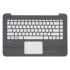   HP Stream 14-AX0, 14-CB0, 14-CB1 sorozathoz gyári új esztétikai hibás (karcos) szürke-fehér spanyol billentyűzet modul (933583-071)