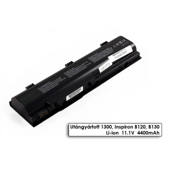 Dell Latitude 120L Laptop Akkumulátor, új, gyárival megegyező minőségű helyettesítő, 6 cellás (4400mAh)