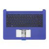 HP 14 14-BP1 fekete-kék francia Laptop billentyűzet