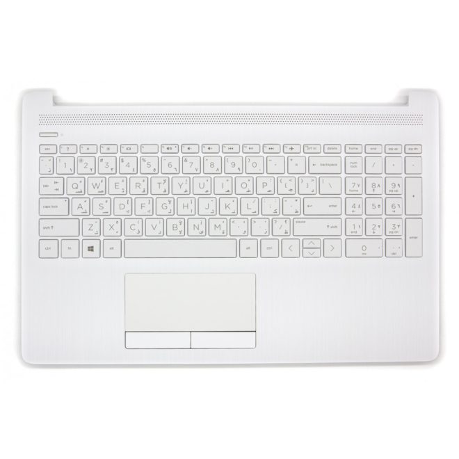HP 15 15-da04 fehér arab angol Laptop billentyűzet