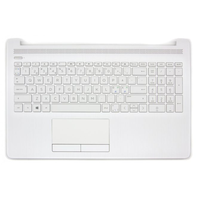 HP 15 15-da02 fehér norvég Laptop billentyűzet