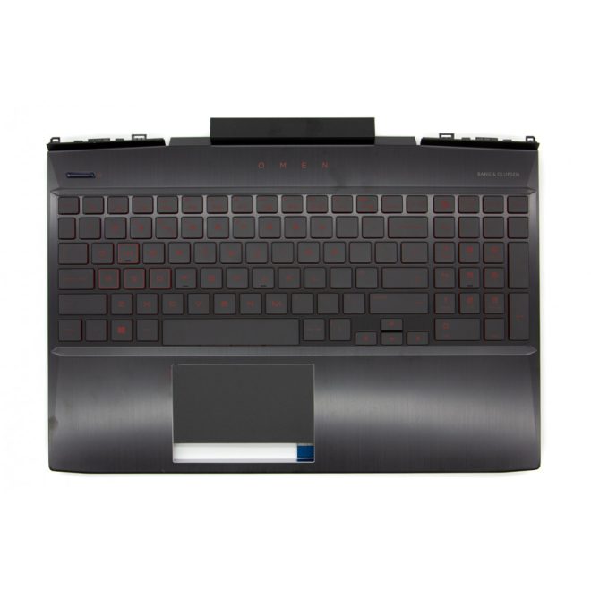 HP Omen 15T-DC000 fekete-piros UK angol Laptop billentyűzet