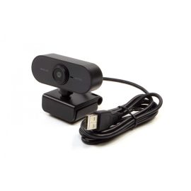   Webkamera Full HD felbontású,  USB csatlakozással, beépített mikrofonnal, Plug and Play telepítés nélkül használható, fekete