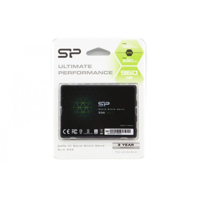 Silicon Power S56 960GB SSD meghajtó (SP960GBSS3S56A25) | 3 év garancia! | Ingyenes beszereléssel!