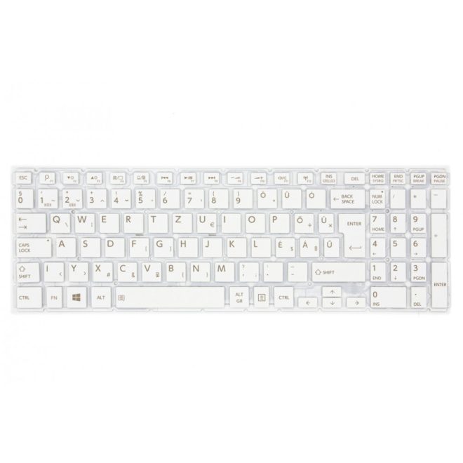 Toshiba Satellite C55-C, C55T-C gyári új magyar keret nélküli fehér billentyűzet (AEBLY400220, V148046CK2)