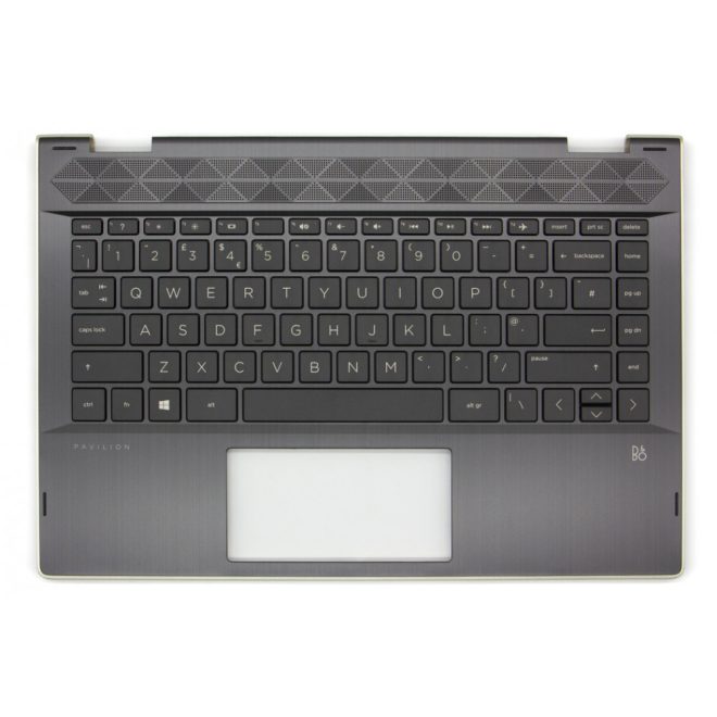 HP Pavilion X360 14T-CD000 fekete UK angol Laptop billentyűzet