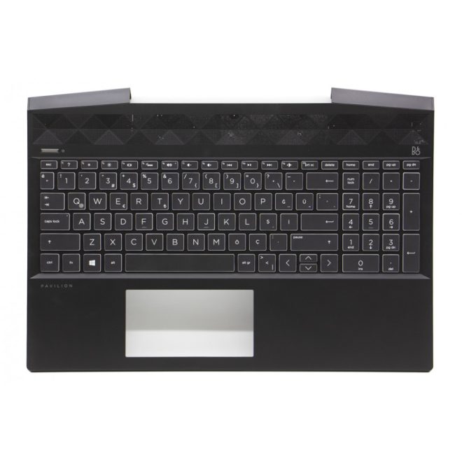 HP Pavilion 15T-CX000 fekete-fehér török Laptop billentyűzet
