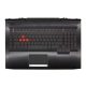 HP Omen 17T-AN100, 17-AN102X, AN-105TX, gyári új török fekete-piros háttér-világításos billentyűzet modul touchpaddal (150W, kis Center-Pin nyílás) (931690-141)