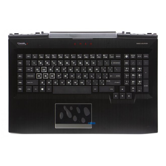 HP Omen 17-AN102X fekete-fehér arab angol Laptop billentyűzet
