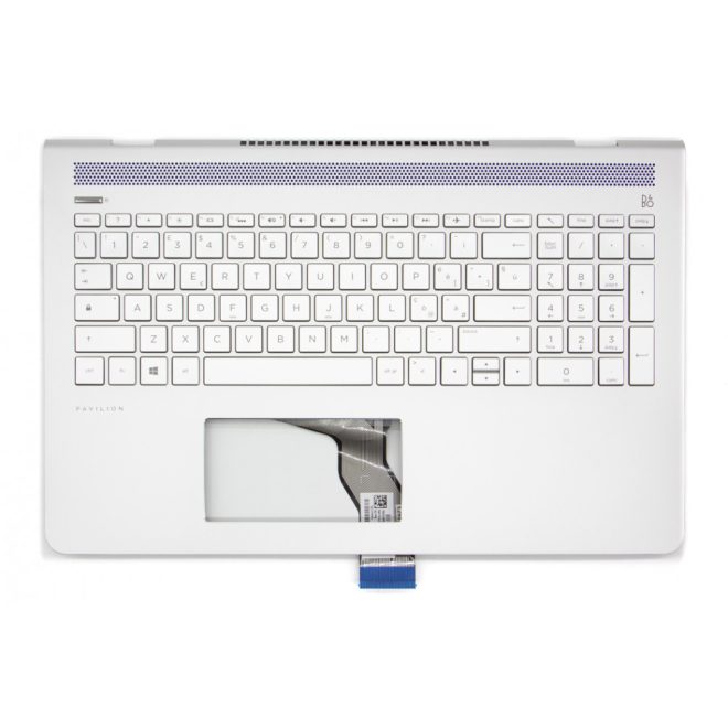 HP Pavilion 15-CD000, 15Z-CD000, 15T-CC100 gyári új ezüst-kék olasz háttér-világításos billentyűzet modul (928440-061)
