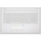 HP 15 15T-DB100 fehér belga Laptop billentyűzet