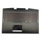 HP Omen 17-AN000, 17-AN100, 17T-AN000, 17T-AN100 gyári új fekete-piros  gyári új szlovén háttér-világításos billentyűzet modul touchpaddal (230W, nagy Center-Pin nyílás) (931689-BA1)