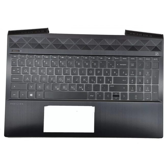 HP Pavilion 15T-CX000 fekete-zöld szlovák Laptop billentyűzet