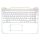 HP Envy X360 15-BP100, 15T-BP100, 15M-BP100 sorozathoz gyári új török ezüst háttér-világításos billentyűzet modul (UMA) (L22411-141)