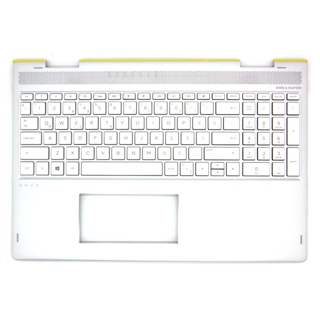 HP Envy X360 15-BP100, 15T-BP100, 15M-BP100 sorozathoz gyári új török ezüst háttér-világításos billentyűzet modul (UMA) (L22411-141)