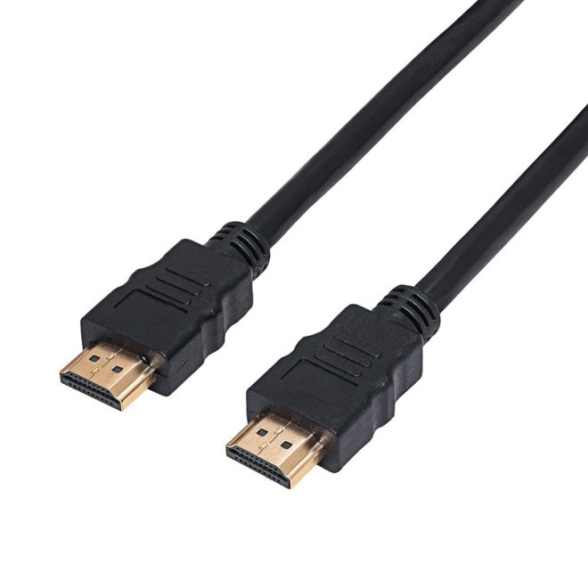 HDMI 4K összekötő kábel 1m Apa-Apa - nagy felbontású kép- és hangátvitel, erős csatlakozók, megbízható jelminőség dokkolóhoz, monitorhoz és laptophoz, PC-hez