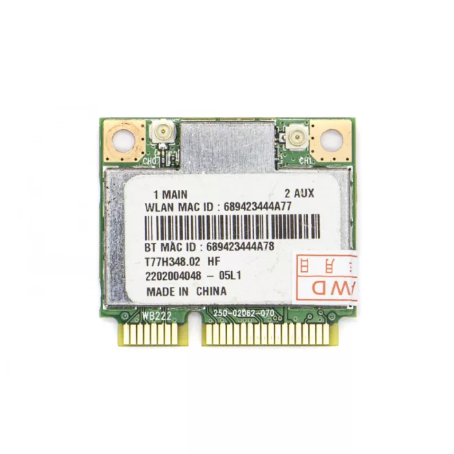 Atheros AR5B22 gyári új Mini PCI-e (half) dualband WiFi N és Bluetooth 4.0 kártya