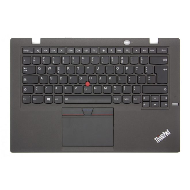 Lenovo Thinkpad X1 Carbon (3. generáció, Type 20BS, 20BT) gyári új QWERTY kiosztású francia  háttér-világításos billentyűzet modul touchpaddal