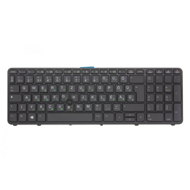 HP ZBook 15 G2, 17 G2  használt, magyarított fekete keretes billentyűzet (733688-211)
