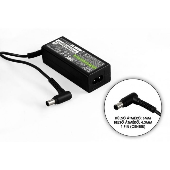 Sony 19.5V 2A 40W gyári új netbook töltő (VGP-AC19V39, PA-1400-08SZ)