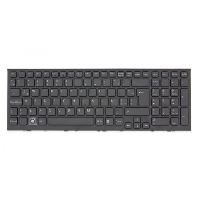 Sony VPC VPC-EH fekete spanyol Laptop billentyűzet