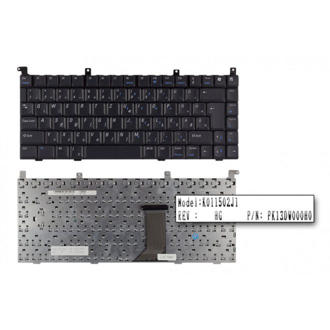 Dell Inspiron 5150 fekete magyar Laptop billentyűzet