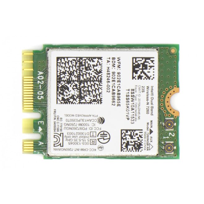 Intel Dual Band Wireless-N 7260 gyári új PCI-e WiFi kártya (7260NGW AN)