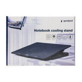   Gembird hűtőpad (2db ventilátor, LED világítás, maximum 15.6" méretet támogat) (NBS-2F15-02)