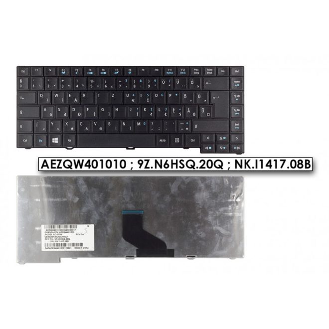 Acer Travelmate 4750 fekete magyar Laptop billentyűzet