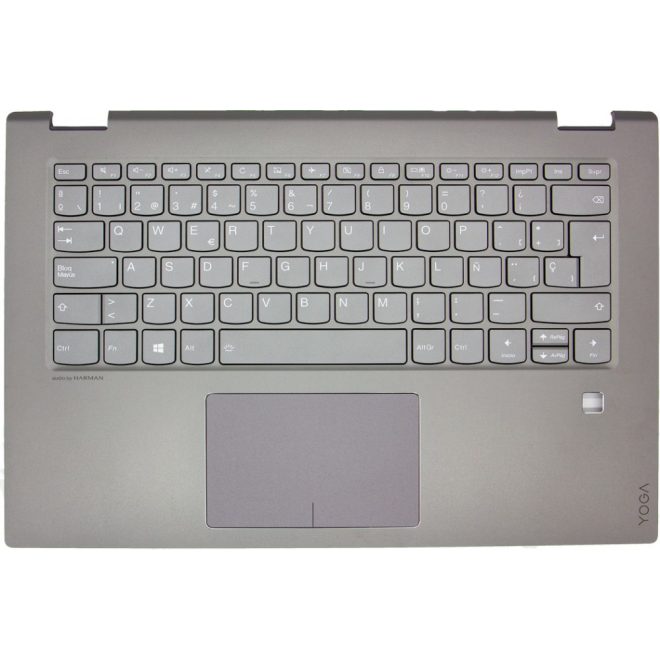 Lenovo IdeaPad Yoga 520-14IKB szürke színű gyári új spanyol háttér-világításos billentyűzet modul touchpaddal (5CB0N67593)