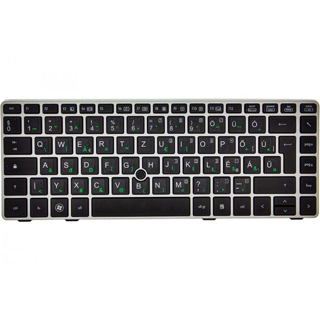HP EliteBook 8470p ezüst-fekete magyarított Laptop billentyűzet