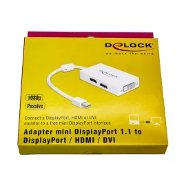   Delock mini DisplayPort (apa) - HDMI / DisplayPort / DVI-D (anya) átalakító (61768)