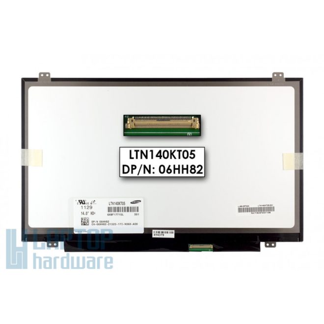Használt fényes 14.0' HD+ (1600x900) LED Slim kijelző (csatlakozó: 40 pin - jobb)