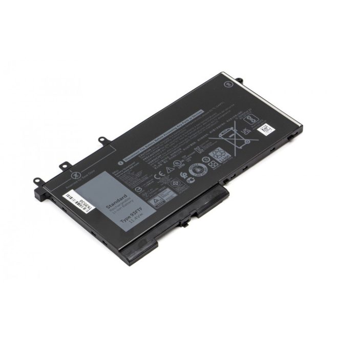 Dell Latitude 5280, 5480, 5490 helyettesítő új 3 cellás 42Wh 3500mAh akkumulátor (93FTF, 3DDDG)