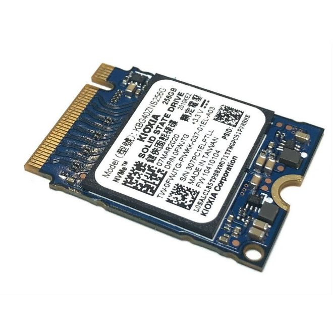 Toshiba KIOXIA 256GB M.2 PCIe NVME SSD meghajtó kártya, (2230) (KBG40ZNS256G)