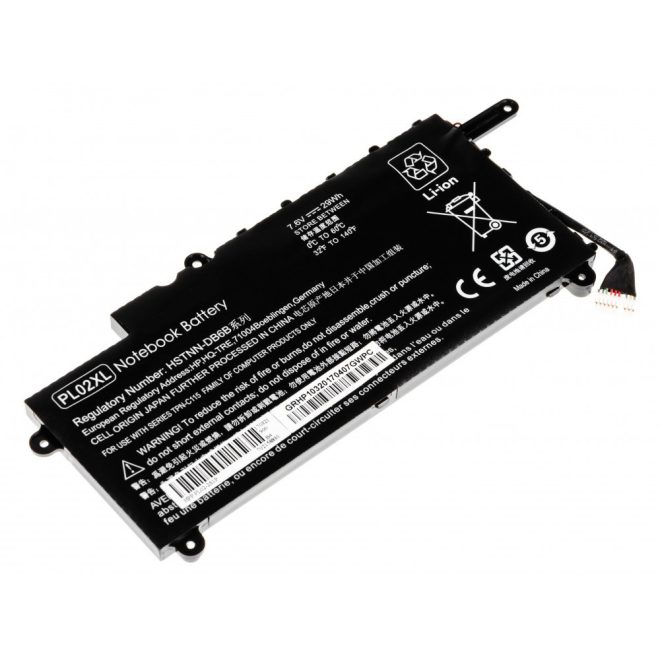 HP Pavilion x360 310 G1 3 cellás 29Wh 3400mAh akkumulátor (PL02XL, HSTNN-DB6B) 
