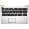 Asus X555 X555UJ ezüst-fekete US angol Laptop billentyűzet