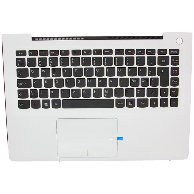 Lenovo IdeaPad 500S-13ISK, U31-70 gyári új norvég fehér-fekete billentyűzet modul + touchpad (5CB0J30948)