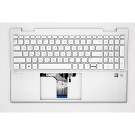   HP Pavilion X360 15-ER000, 15T-ER000 sorozathoz gyári magyar háttér-világításos ezüst billentyűzet modul (M45130-001)