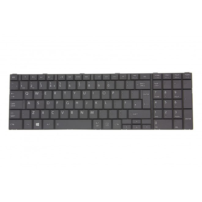 Toshiba Satellite C50-A fekete UK angol Laptop billentyűzet