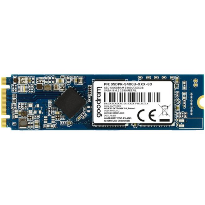 Goodram 480GB M.2 SATA SSD kártya (SSDPR-S400U-480-80)